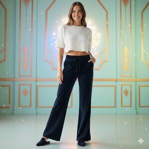 NWOT Cotton Pant Twee Soft Catalina Women MP 8/10P Stretch Navy Striped On Sides